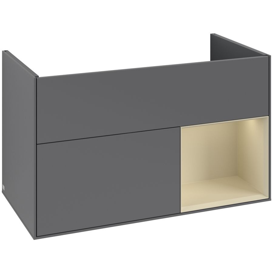 Wastafelonderkast Finion 996x591x498mm Antr. Matt Lacquer F040HJGK
