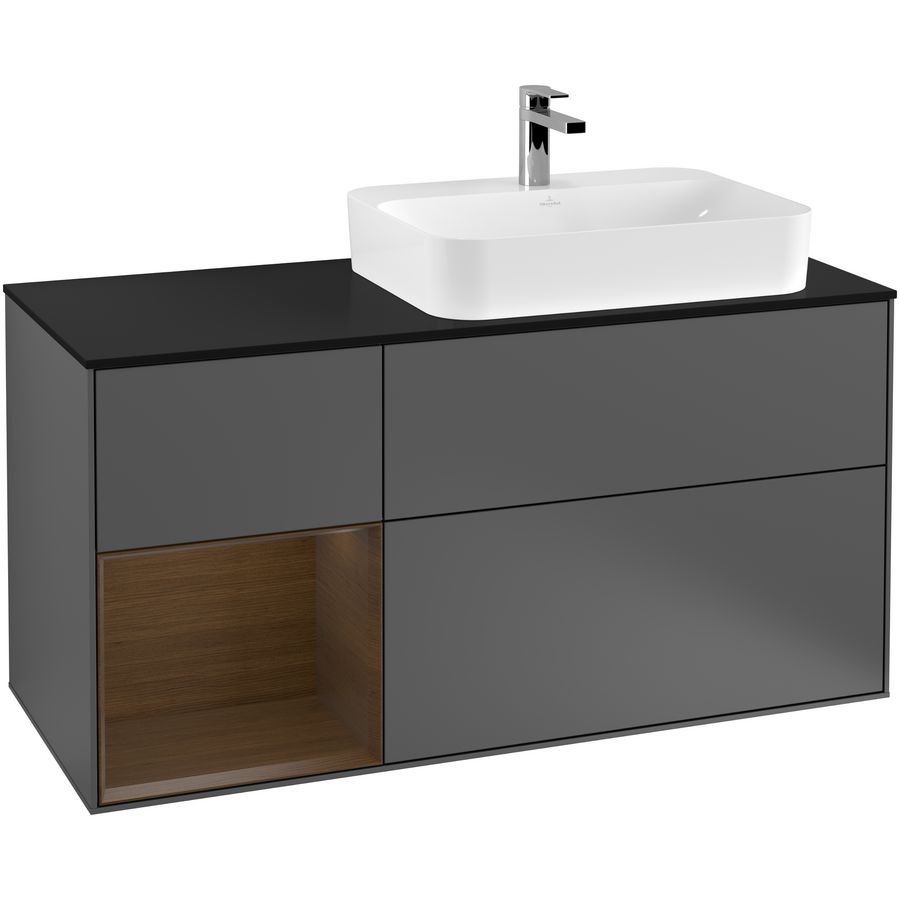 Wastafelonderkast Finion 1200x603x501mm Antr. Matt Lacquer F392GNGK