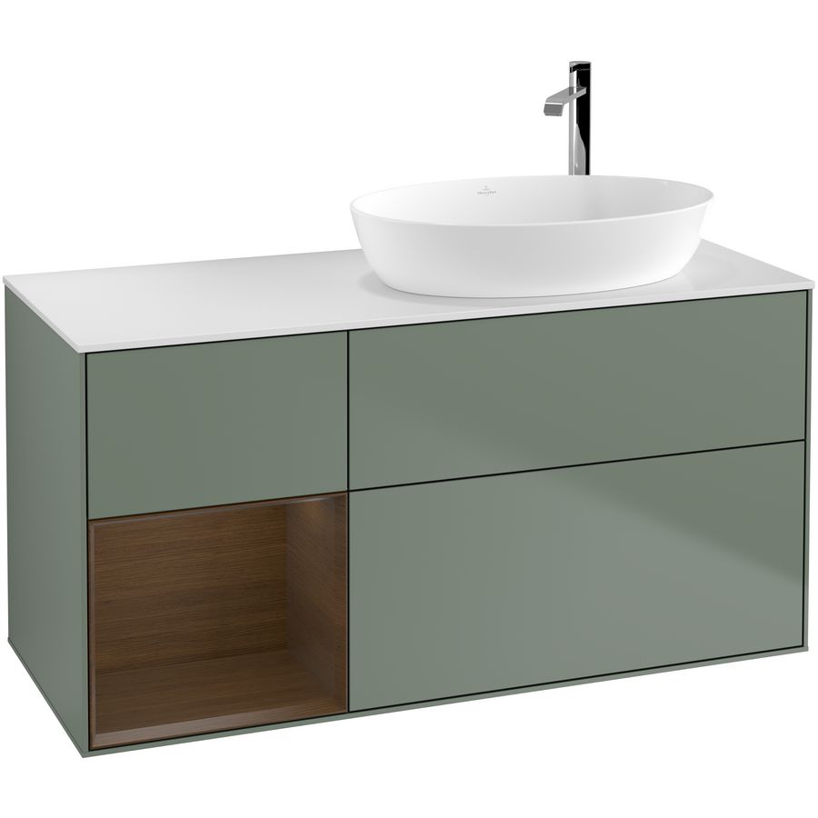 Wastafelonderkast Finion 1200x603x501mm Olive Matt Lacquer G921GNGM