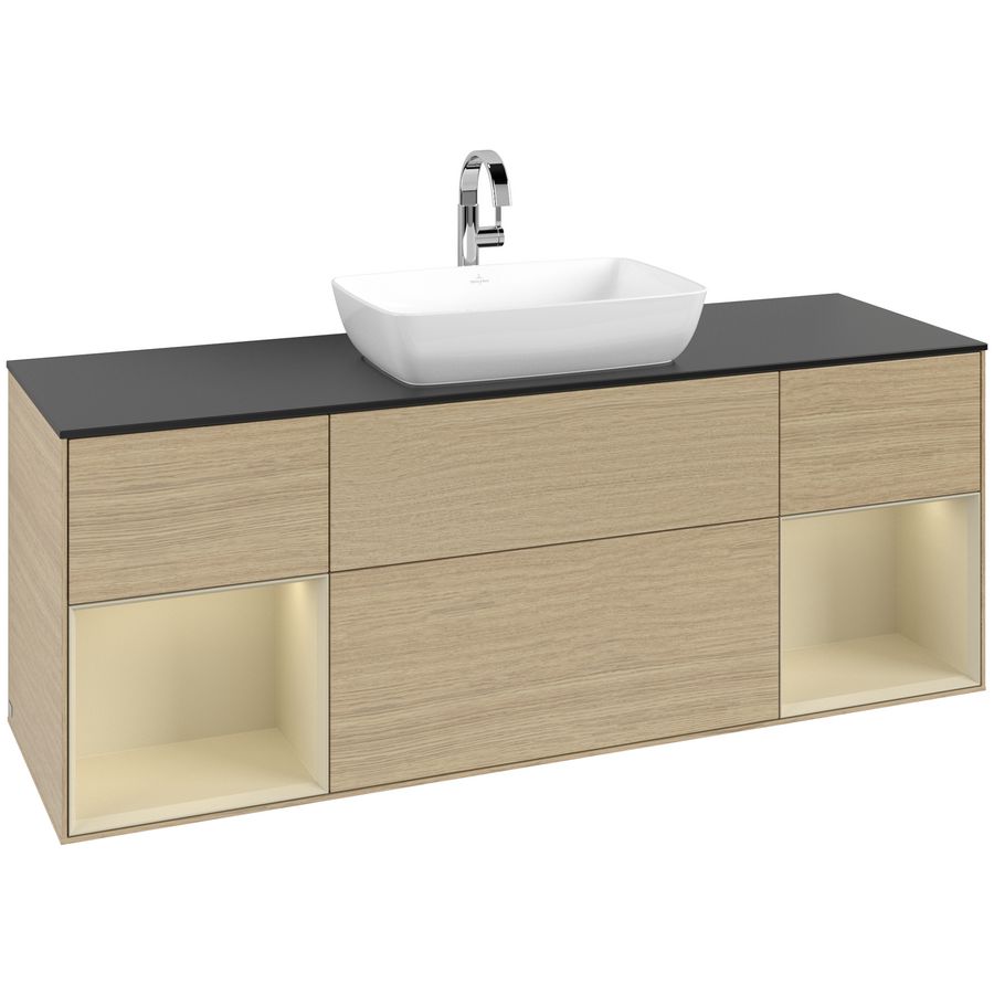 Wastafelonderkast Finion 1600x603x501mm Oak Veneer F862HJPC
