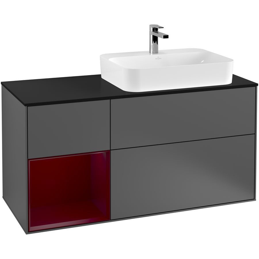 Wastafelonderkast Finion 1200x603x501mm Antr. Matt Lacquer F392HBGK