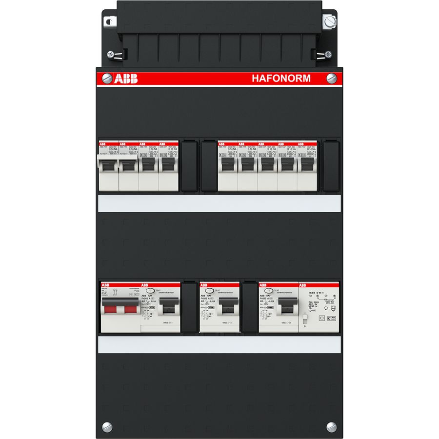 Installatiekast 7x achter 3x 30mA + FT + HS 1-f