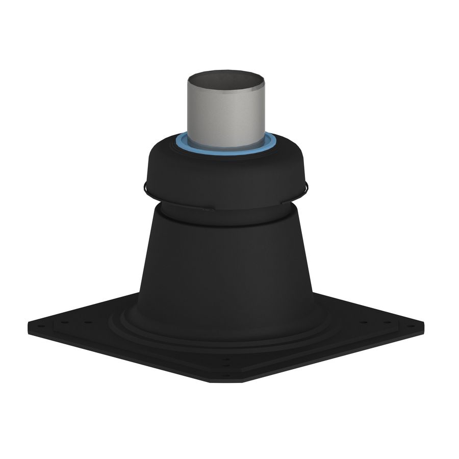 Schoorsteenkap PP + Pijp RVS 100