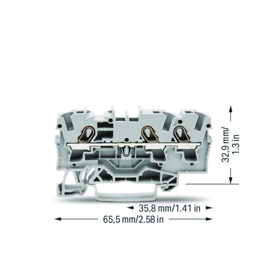 3-draads rijg 4mm² voor Ex e II- VVE=50