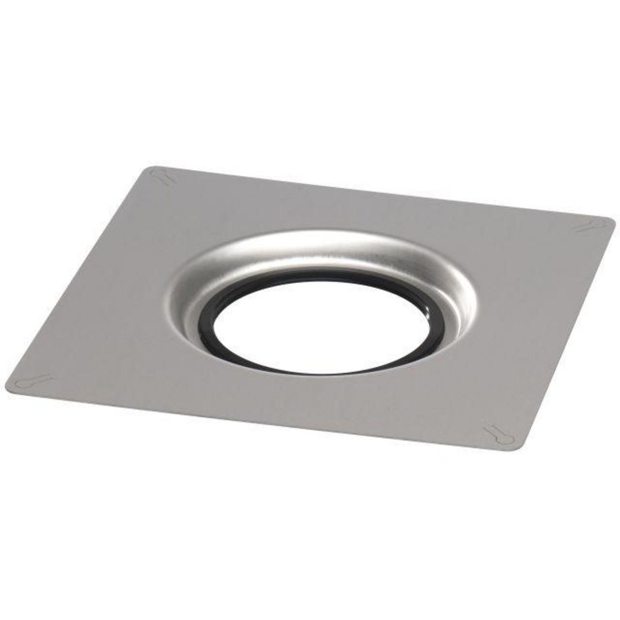 Membraanflens RVS304 195x195mm v vloerput 97x97mm