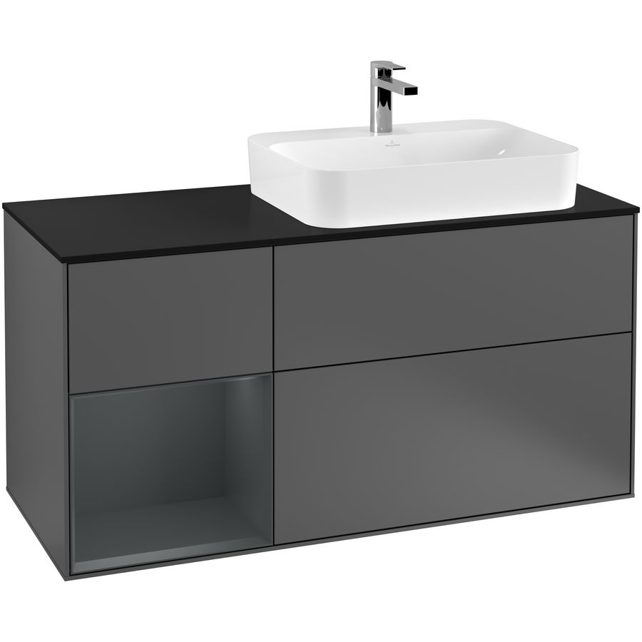 Wastafelonderkast Finion 1200x603x501mm Antr. Matt Lacquer F392HGGK