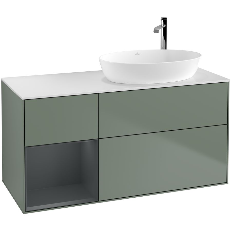 Wastafelonderkast Finion 1200x603x501mm Olive Matt Lacquer G921HGGM