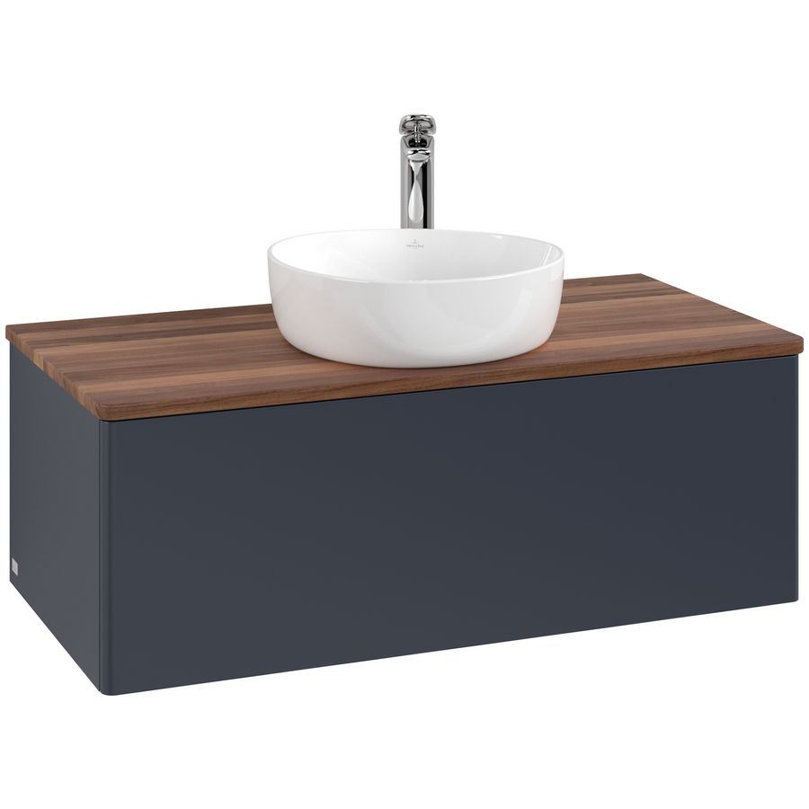 Wastafelonderkast Antao 1000x360x500mm Mid.Blue Matt Lacquer L31052HG