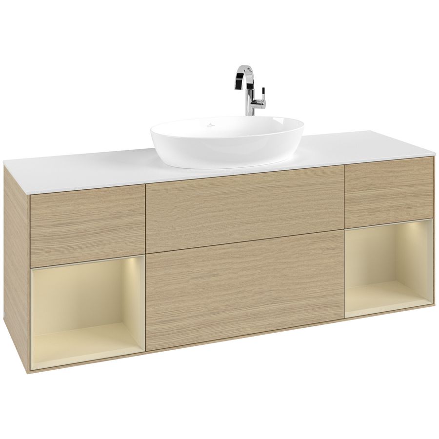 Wastafelonderkast Finion 1600x603x501mm Oak Veneer F981HJPC