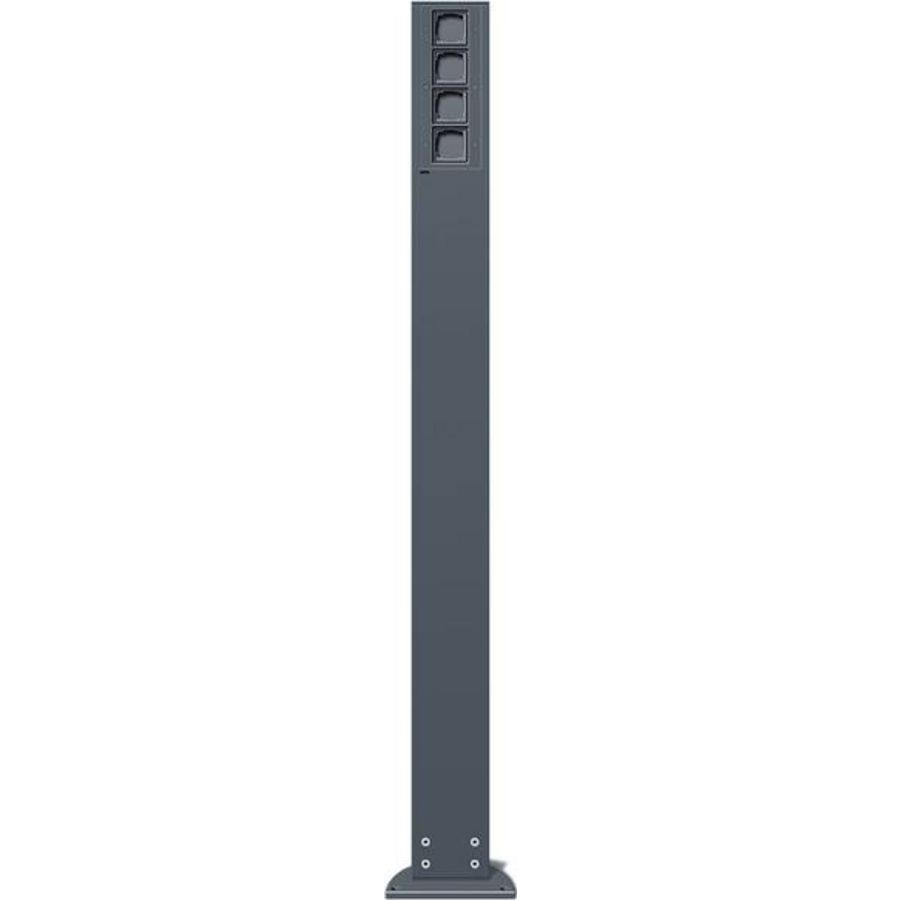 E-zuil 4x lege unit 1600mm Gira energiezuil antraciet