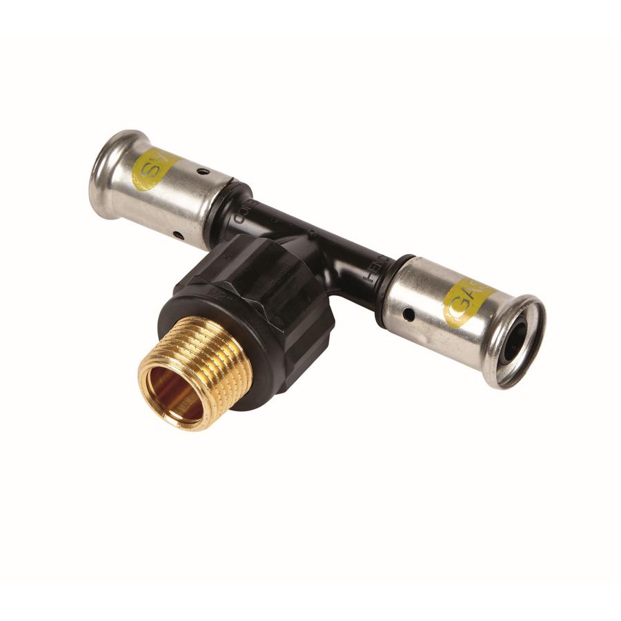 T-koppeling verlopend persaansluiting GAS 14PKG 16x1/2"bu. x16mm kunststof VVE=10