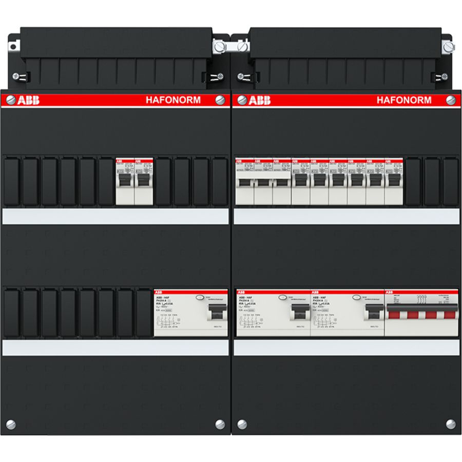 Installatiekast 8x achter 3x 30mA + K + HS 3-f