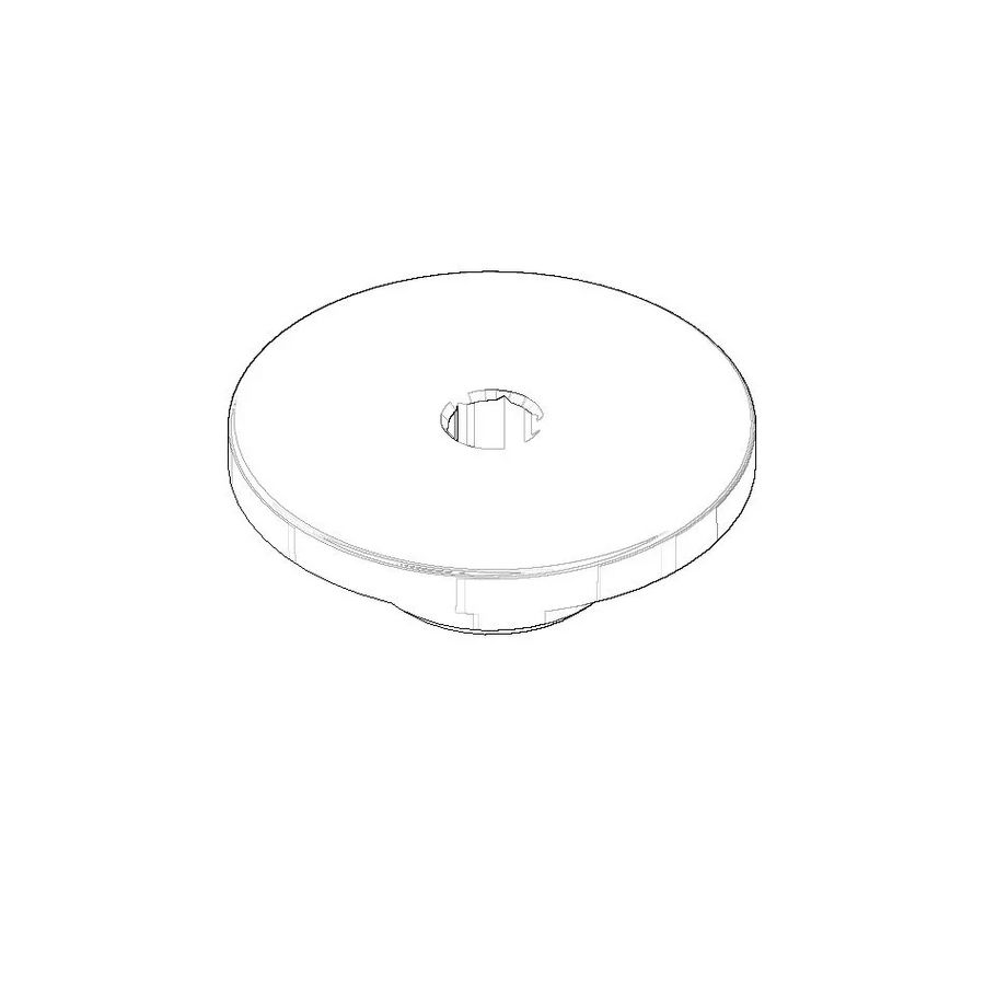 Afdekplaat 32x11mm Dark Platinum gebors.