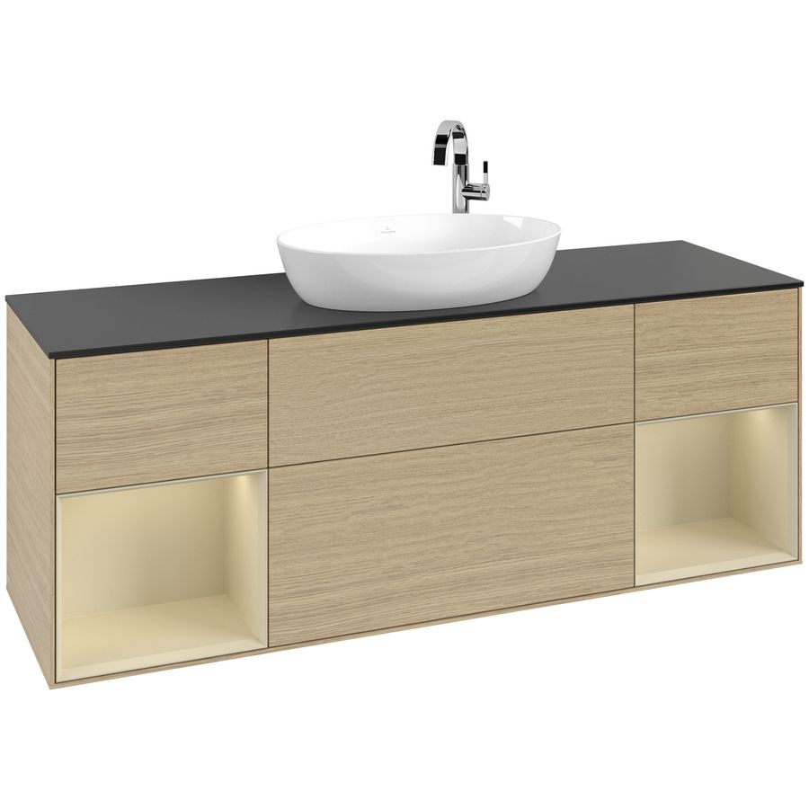 Wastafelonderkast Finion 1600x603x501mm Oak Veneer F982HJPC