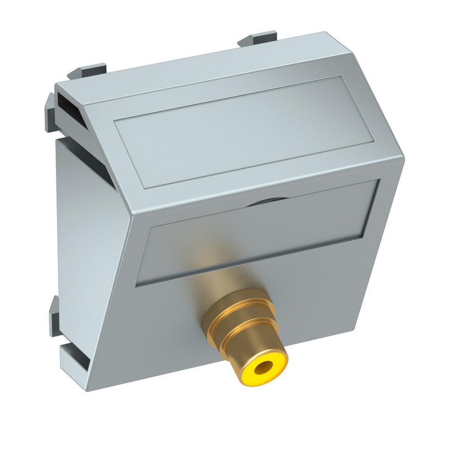 Draagplaat cinch 1x kopp. connect.-connect. 45x45mm 6105012