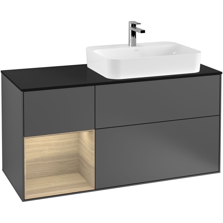 Wastafelonderkast Finion 1200x603x501mm Antr. Matt Lacquer F392PCGK