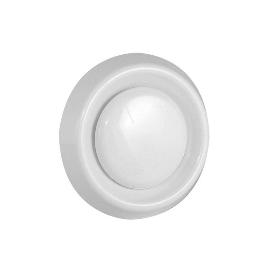 Afzuigventiel + aansluitbus Ø125mm wit