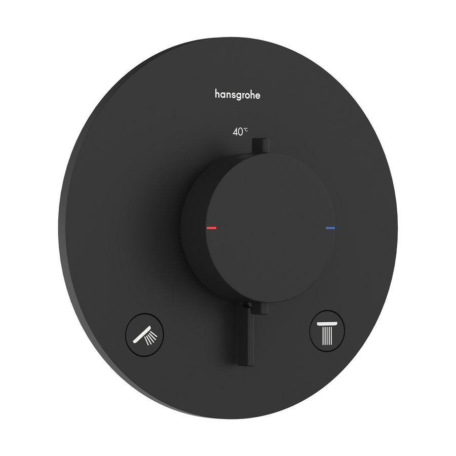 Inbouwthermostaat Ecostat Comfort S 2 functies mat zwart