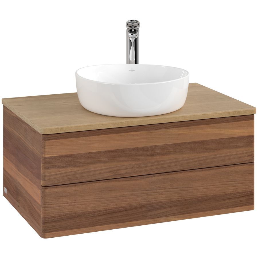 Wastafelonderkast Antao 800x360x500mm Warm Walnut K19051HM