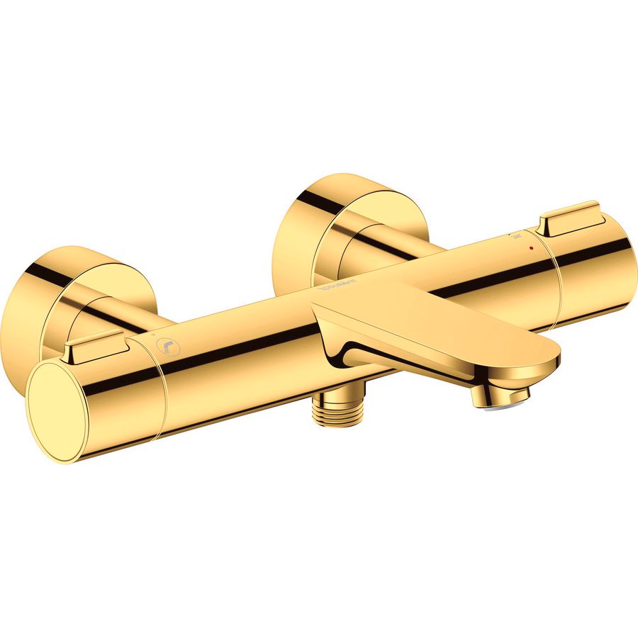 Wave badthermostaat hoh 150mm goud gepolijst incl. S-koppelingen