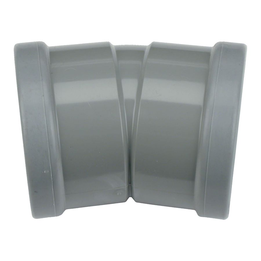 Wafix PVC manchet bocht 15° 110mm SN8 grijs mof/mof