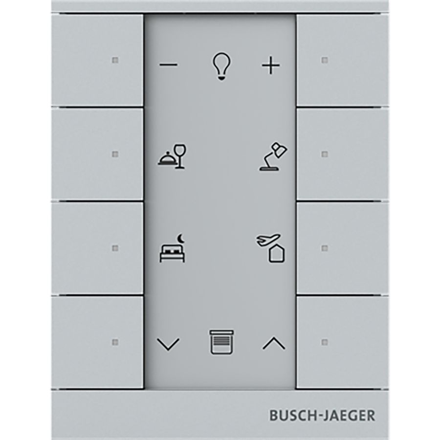 Free@Home Tenton Bedieningselement 8-voudig aluzilver