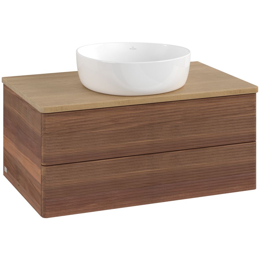 Wastafelonderkast Antao 800x360x500mm Warm Walnut K19111HM