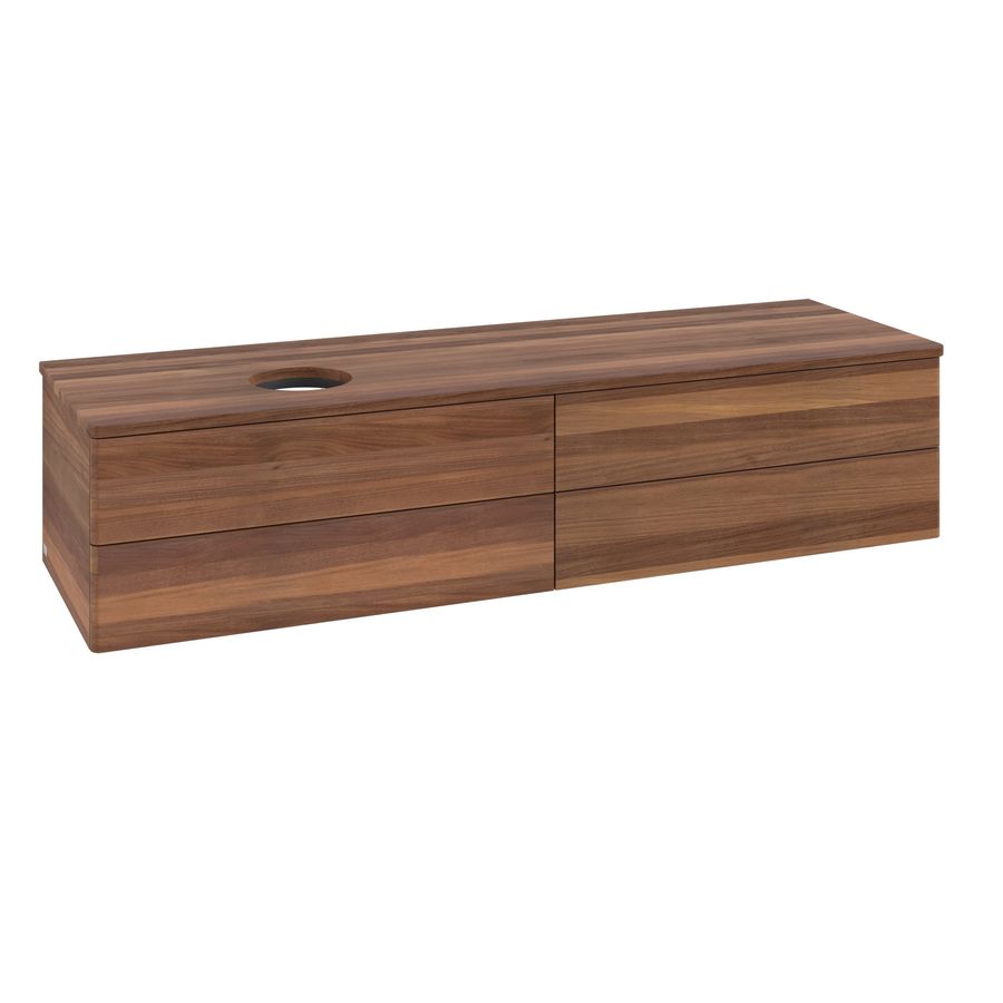 Wastafelonderkast Antao 1600x360x500mm Warm Walnut K26012HM