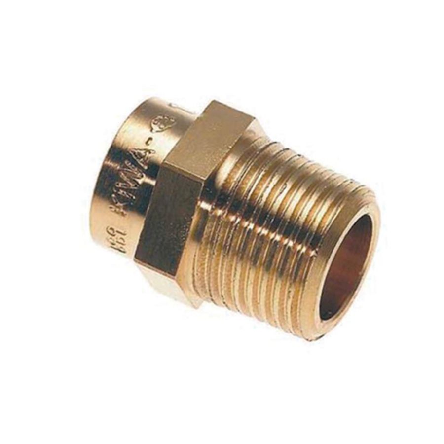 Puntstuk messing soldeer 12x3/8"con.bt. KIWA/Gastec