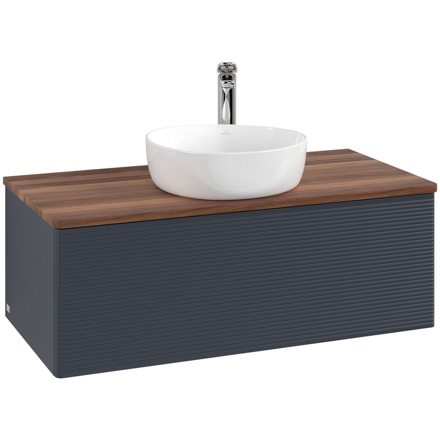 Wastafelonderkast Antao 1000x360x500mm Mid.Blue Matt Lacquer L31152HG