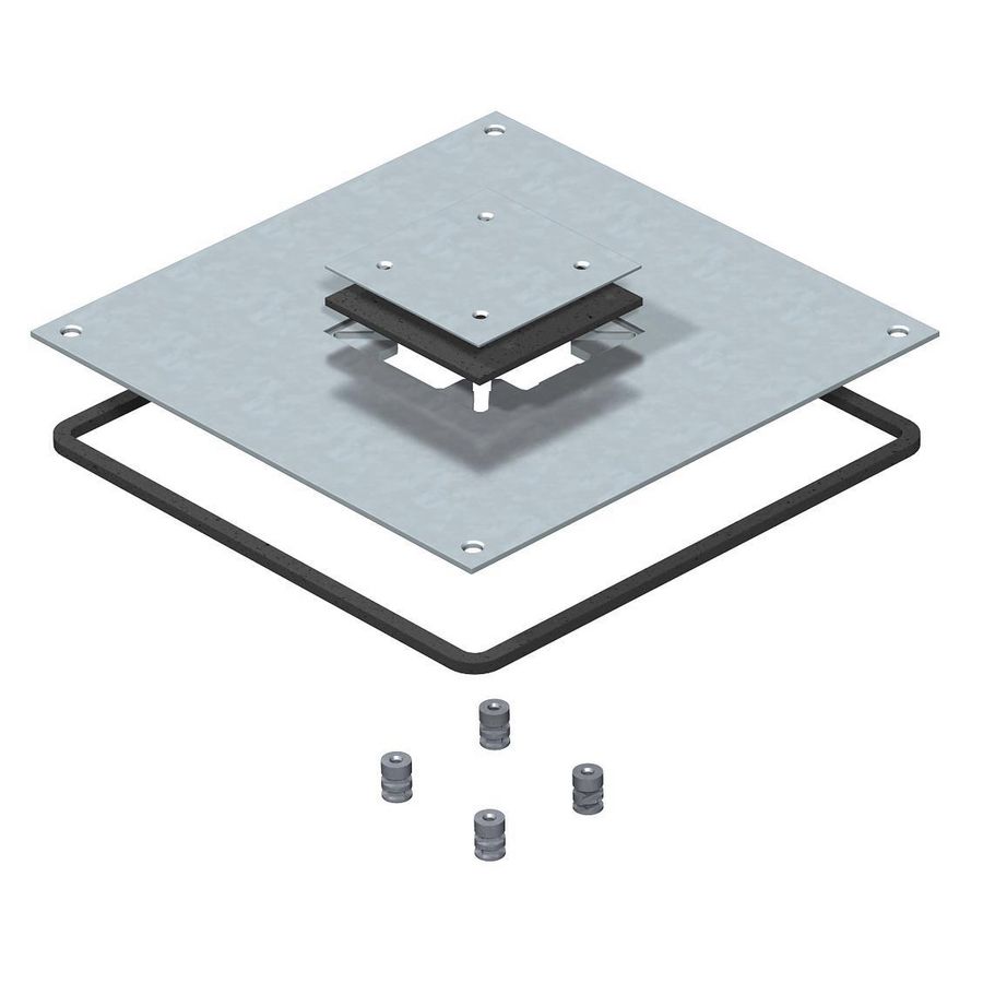 Montagedeksel 250-3 voor Telitank 282x282x4