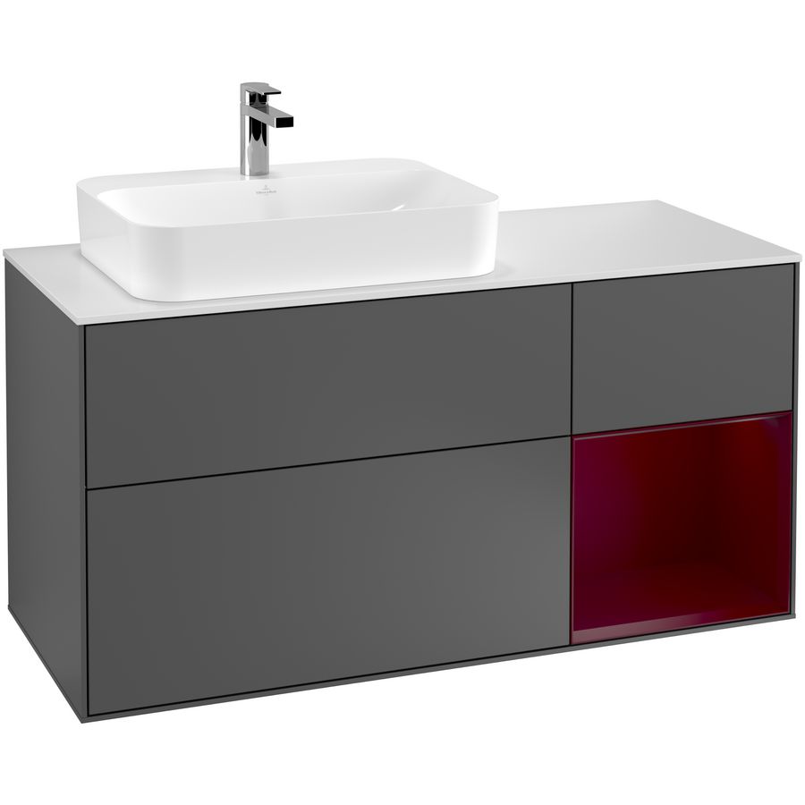 Wastafelonderkast Finion 1200x603x501mm Antr. Matt Lacquer F401HBGK