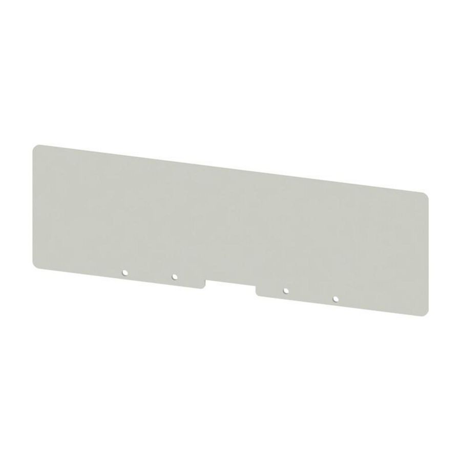 Afsluit- eindplaat grijs h:287mm b:2mm V-0 VVE=10