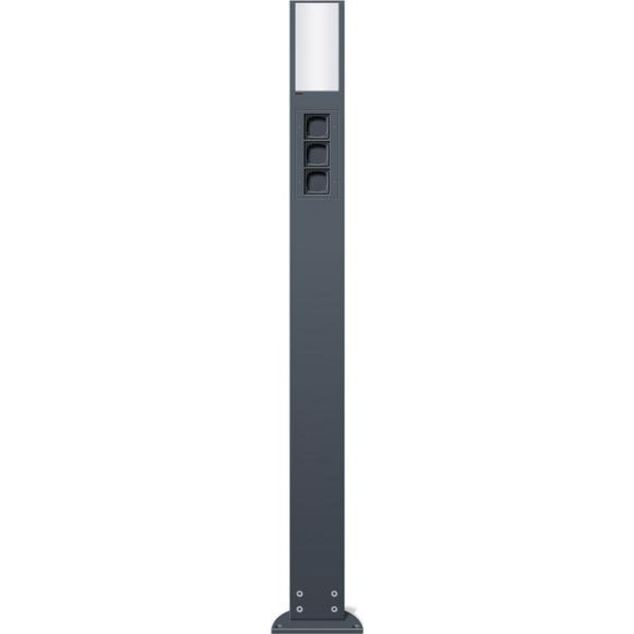 E-zuil lichtel. + 3x lege unit 1600mm Gira energiezuil antr