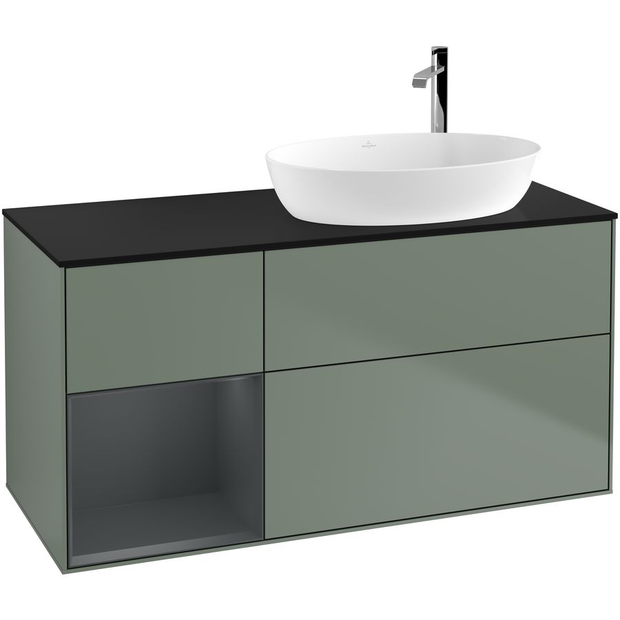 Wastafelonderkast Finion 1200x603x501mm Olive Matt Lacquer G922HGGM