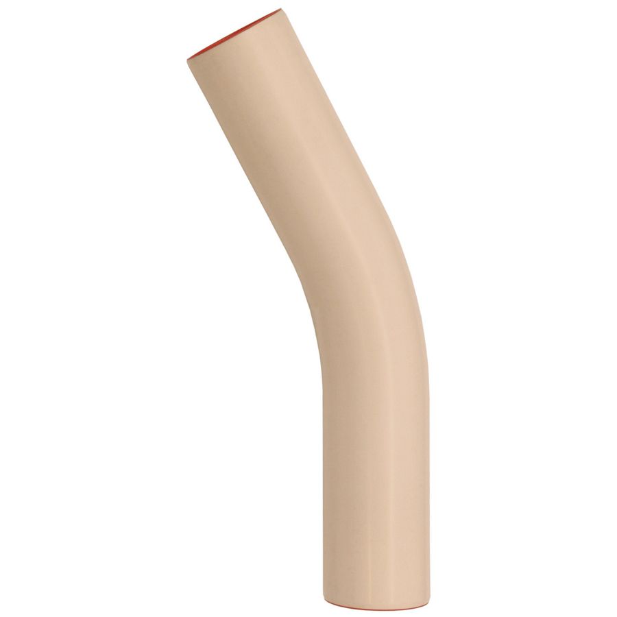 PVC bocht 30° 125mm PN10 SV creme