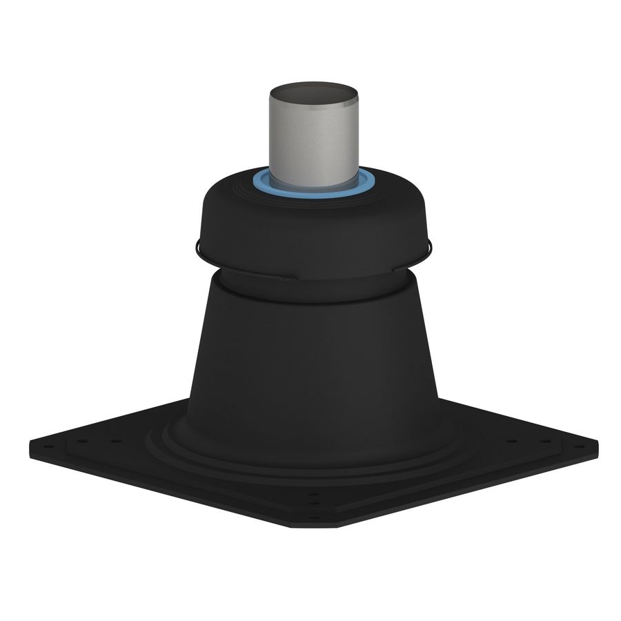 Schoorsteenkap PP + Pijp RVS 80