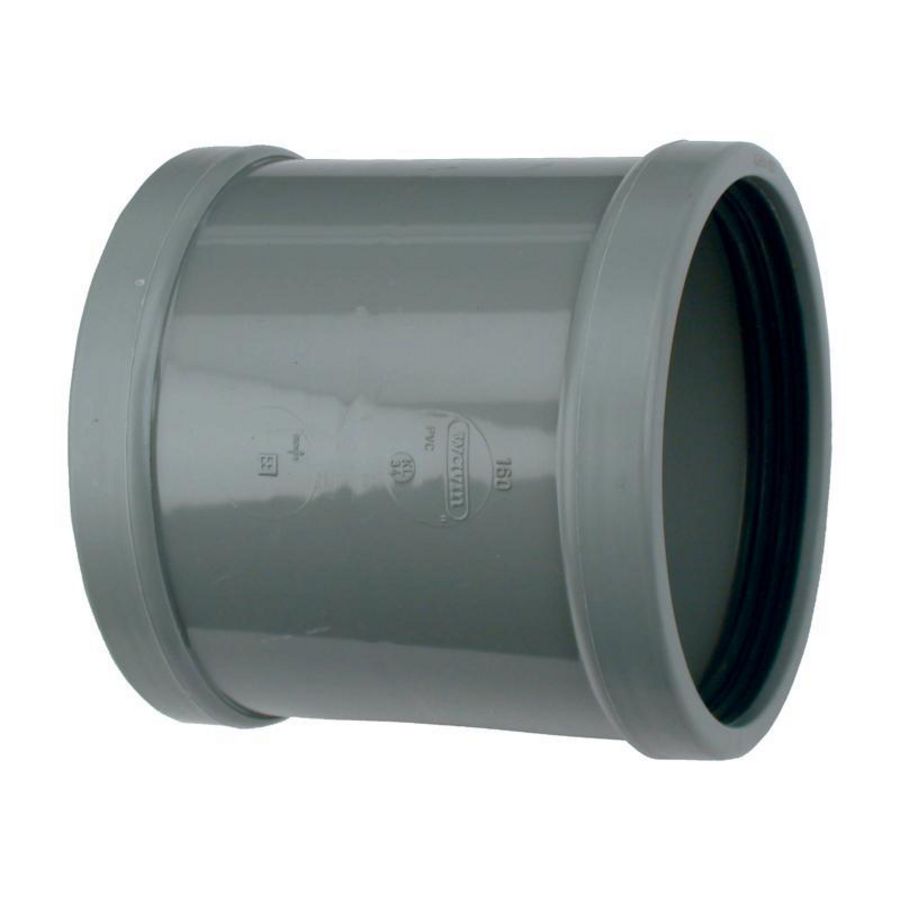 Wafix PVC manchet steekmof 160mm SN4 grijs