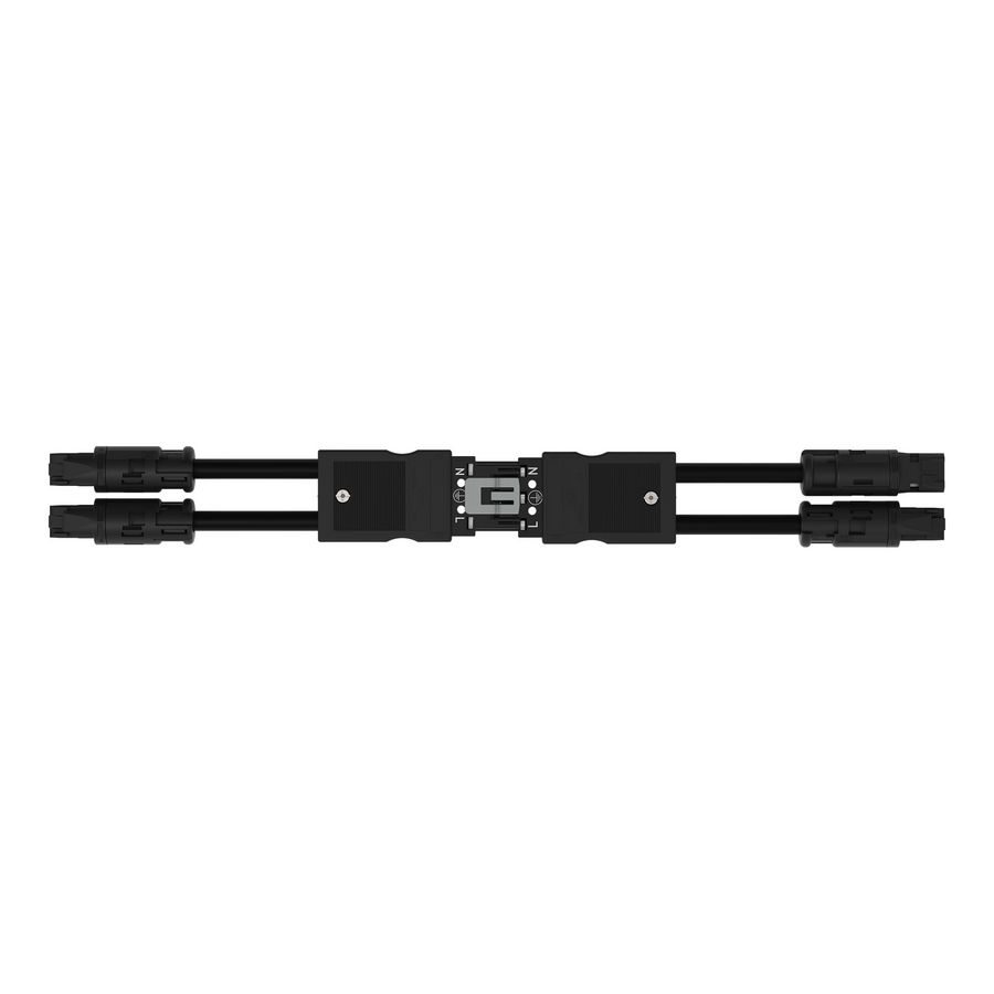 Geconfectioneerde Y-kabel Eca Cod. A zwart 774-5001/101-000