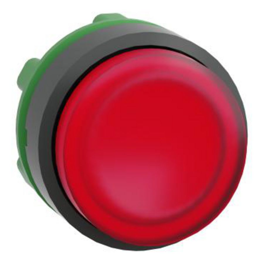 Kop drukknop Verlicht Verhoogd LED 22mm Rood Harmony XB5