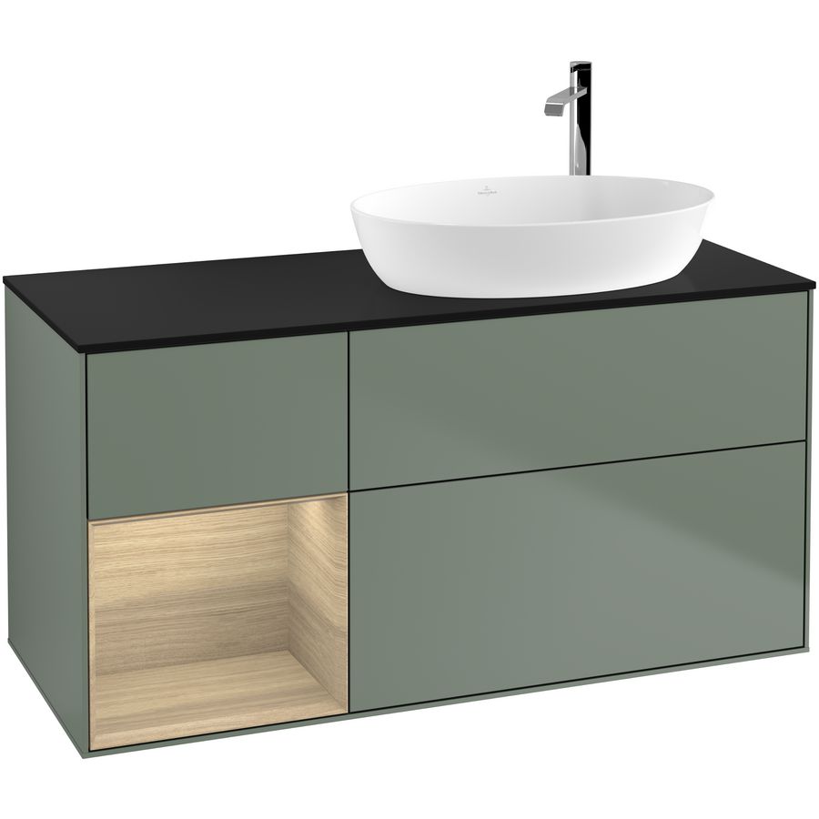Wastafelonderkast Finion 1200x603x501mm Olive Matt Lacquer G922PCGM