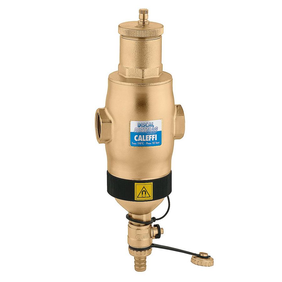 Lucht- en vuilafscheider DISCALDIRTMAG horizontaal met magneet 1.1/4"bi.dr.