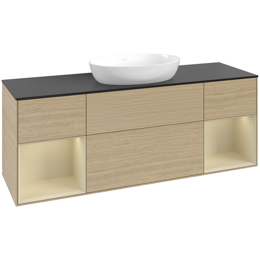 Wastafelonderkast Finion 1600x603x501mm Oak Veneer GD02HJPC