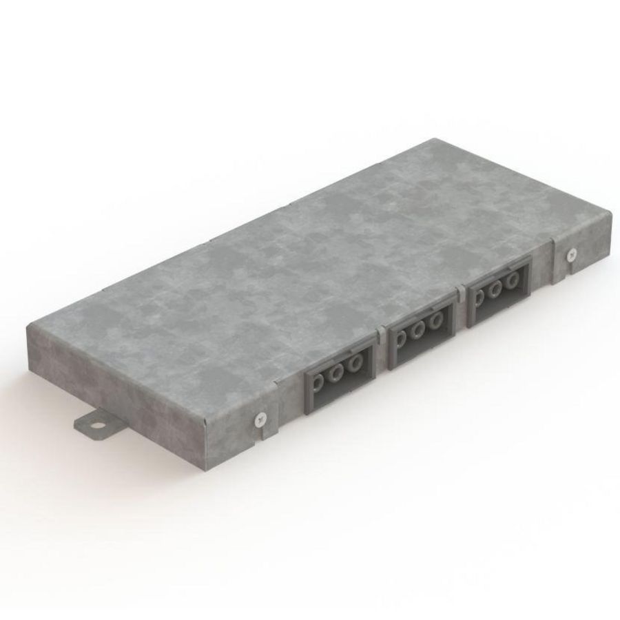 Verdeeldoos-Wieland-3xF zwart/1xF wit/1xM wit