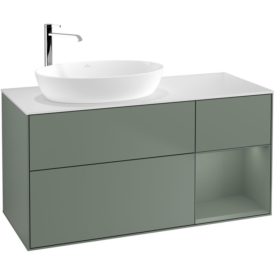 Wastafelonderkast Finion 1200x603x501mm Olive Matt Lacquer G931GMGM