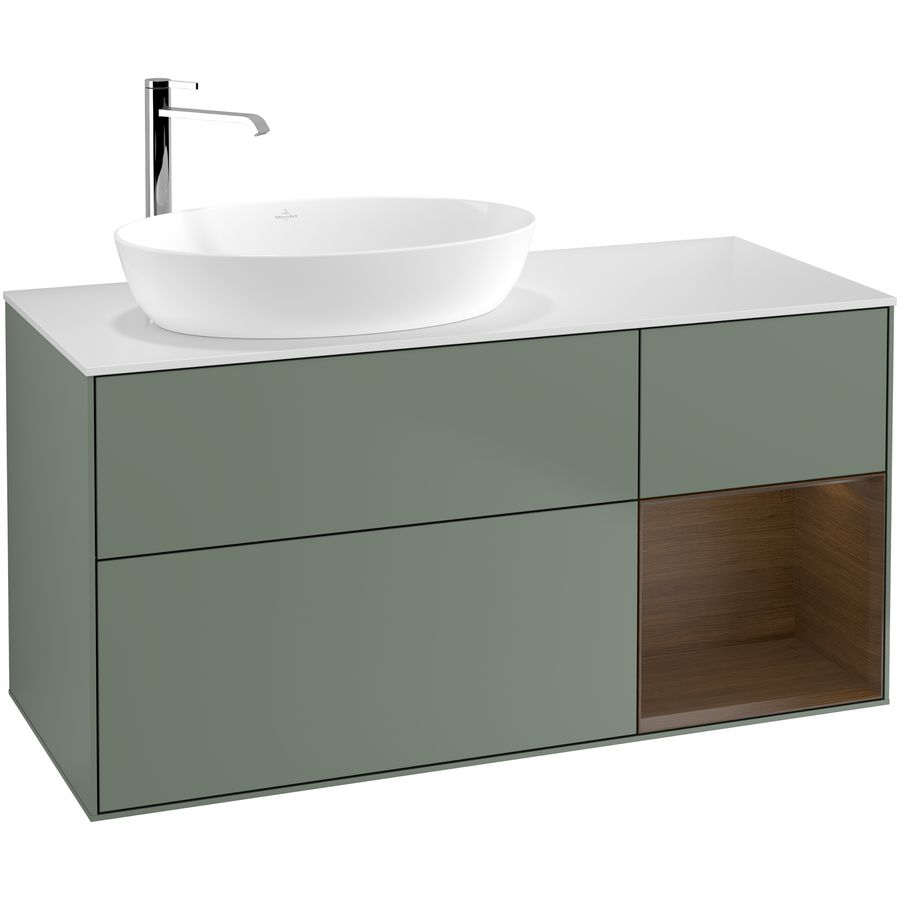 Wastafelonderkast Finion 1200x603x501mm Olive Matt Lacquer G931GNGM
