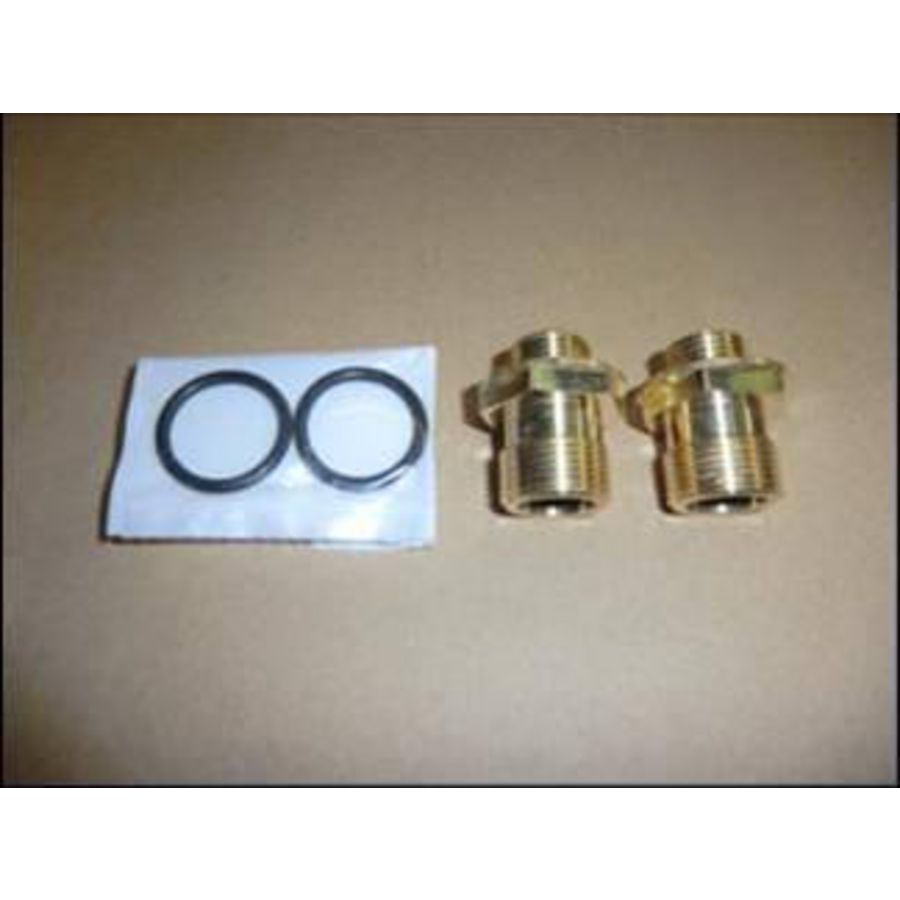 Set a 2st. Aansluitnippel gasblok + O-ring 73209