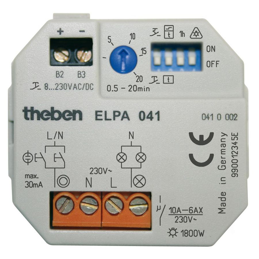 Trappenhuisautomaat ELPA 041 elektronisch inbouw met 12 functies