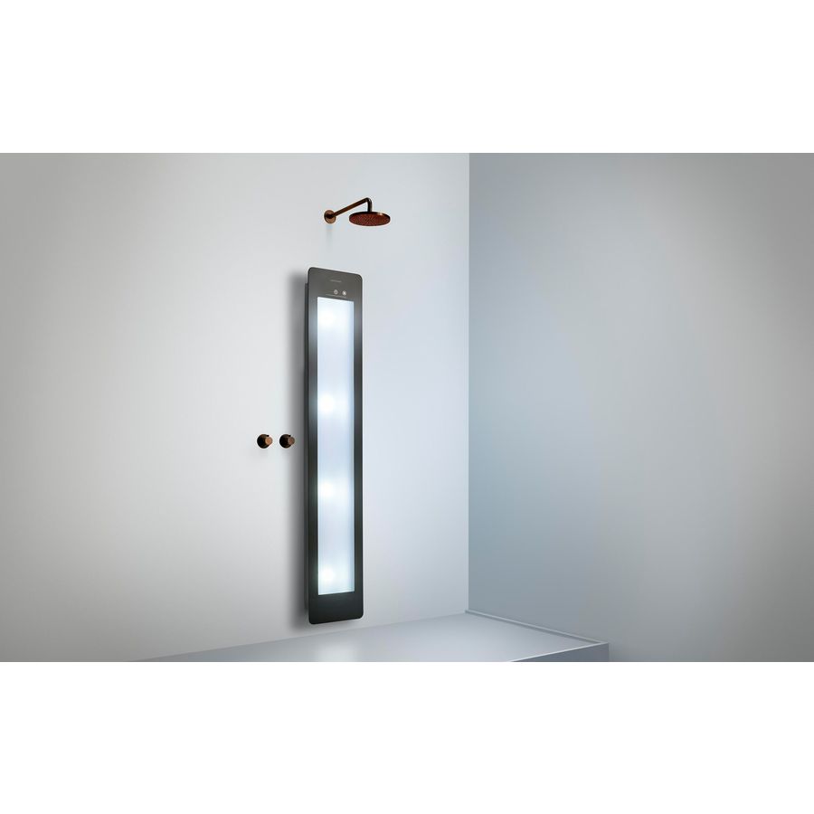 PROMO Sunshower ROUND inbouw/opbouw (excl. opbouwbeugel) PLUS/L large 185x33cm Black infrarood + UV-licht (L0600-L0102)