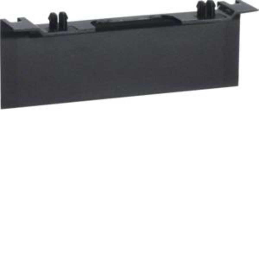 Plintpasstuk universele outlet voor goot 80mm hoog SL zwart